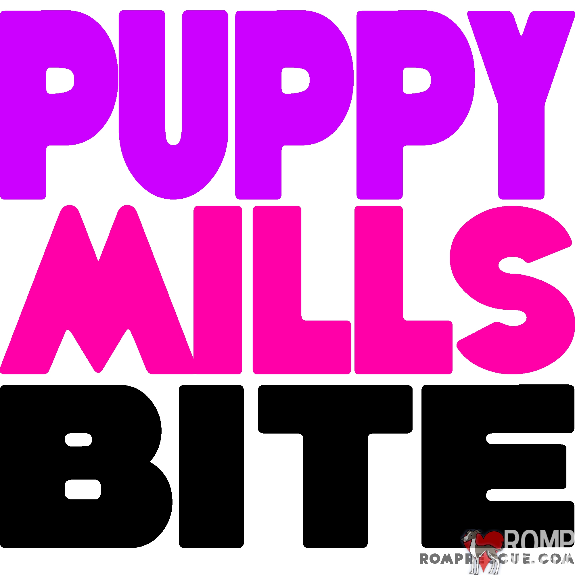 puppy mills bite, puppy mills, no, stop, dont, adopt, rescue, help, shirt, design, colorful, trendy, cool, neon